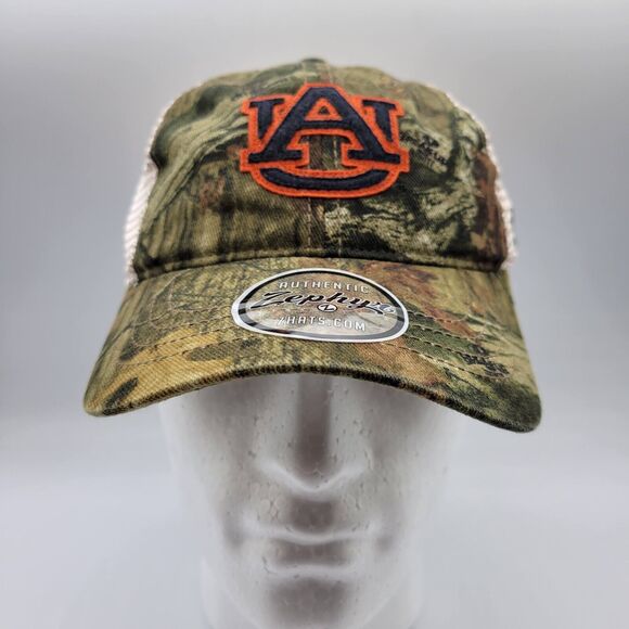 Zephyr Auburn Tigers Mens Womens Trucker Hat Mesh Back Trail Camo Snapback SEC - Picture 1 of 11